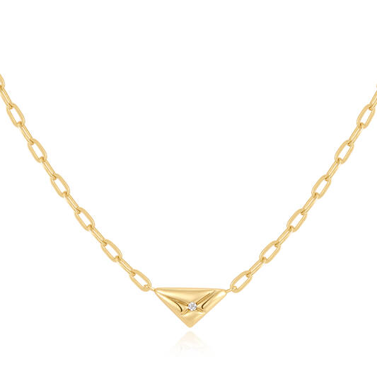  Sunshine Chaser - Silber / 14kt GP - Zirkonia - 45cm
